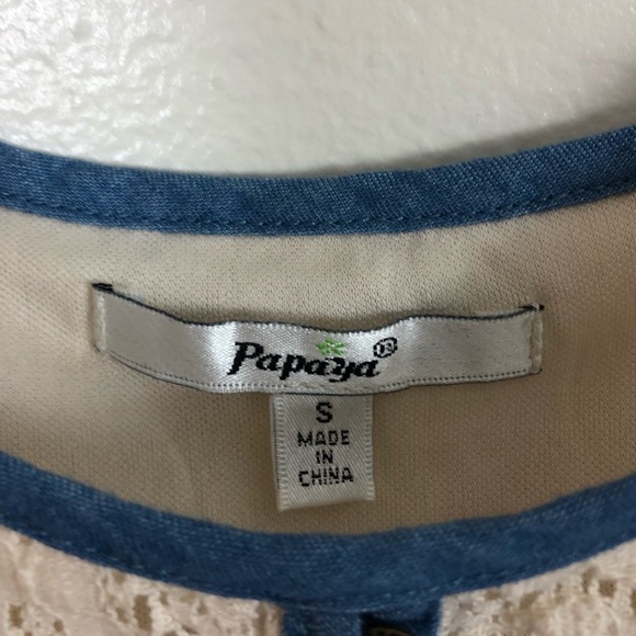 Papaya Floral Lace Crop Top - Picture 5 of 5